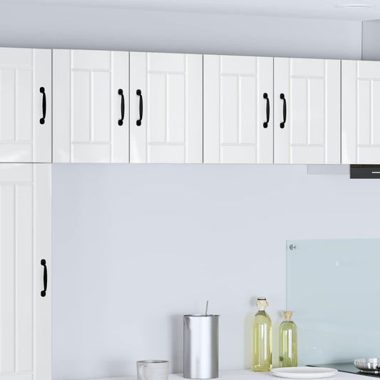 vidaXL Wall Cabinet LUCCA 2 pcs High Gloss White 60 x 31 x 40 cm