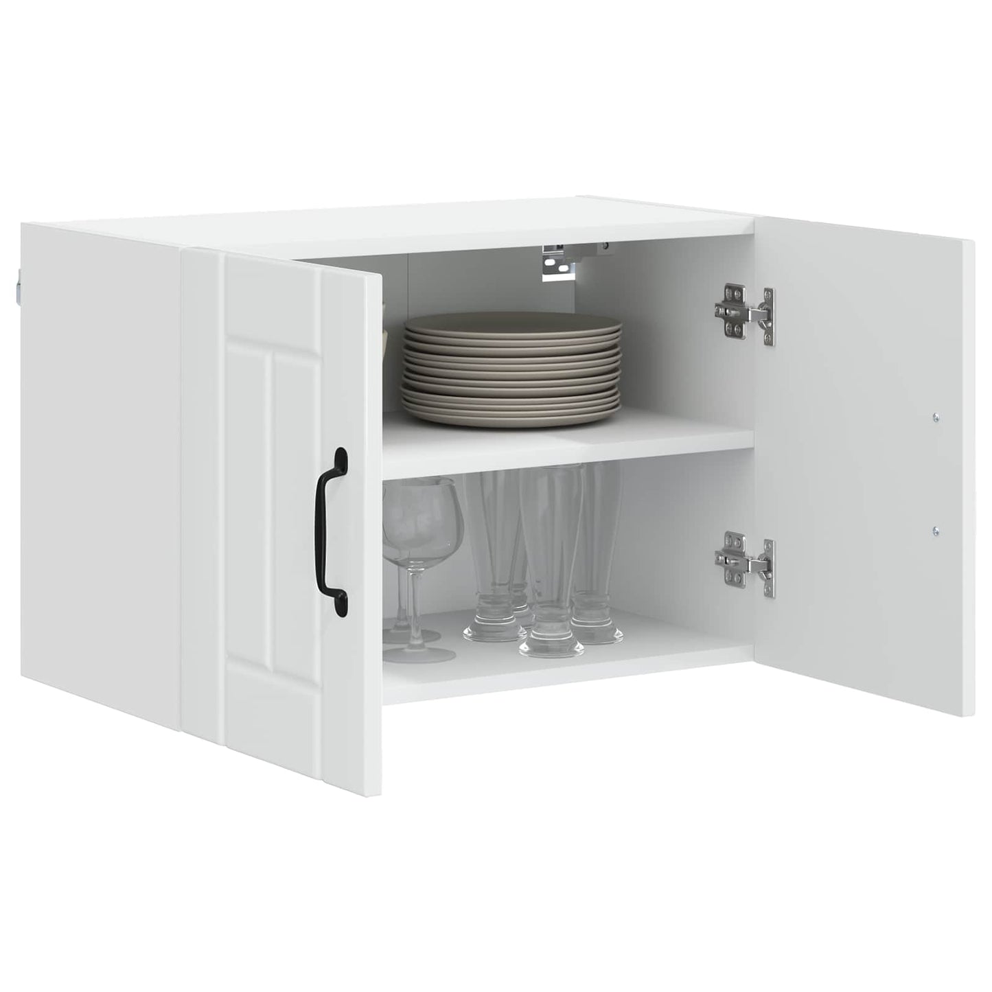 vidaXL Wall Cabinet LUCCA 2 pcs High Gloss White 60 x 31 x 40 cm
