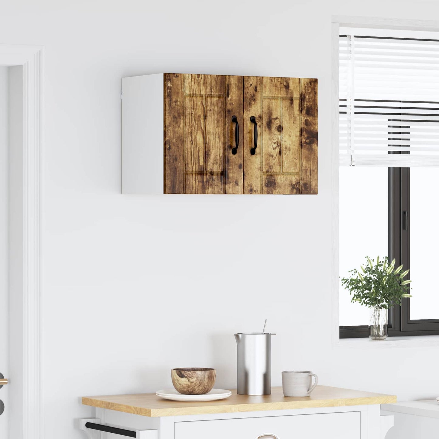 vidaXL Wall Cabinet LUCCA Smoked Oak 60 x 31 x 40 cm Engineered Wood