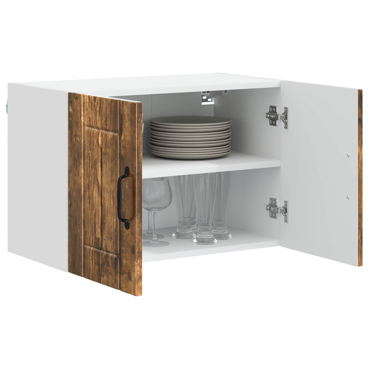 vidaXL Wall Cabinet LUCCA Smoked Oak 60 x 31 x 40 cm Engineered Wood