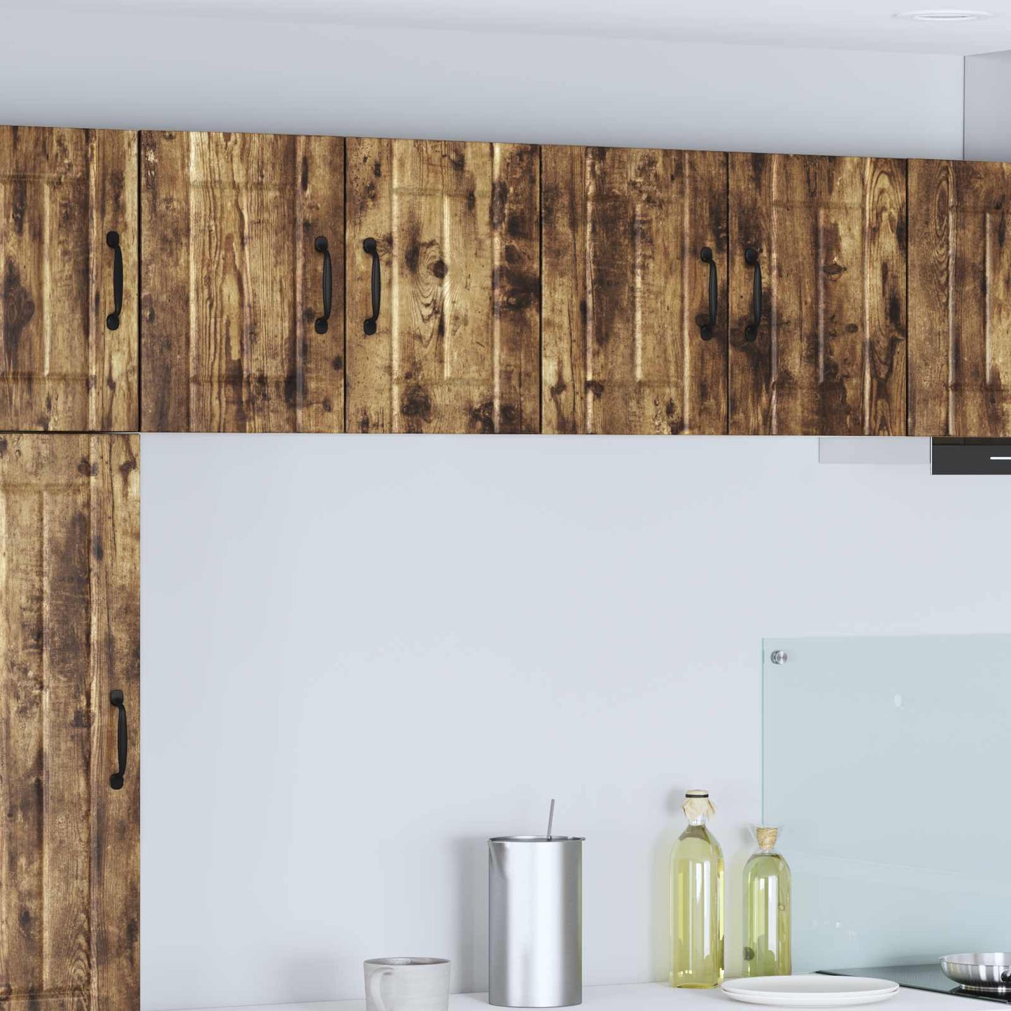 vidaXL Wall Cabinet LUCCA 2 pcs Smoked Oak 60 x 31 x 40 cm