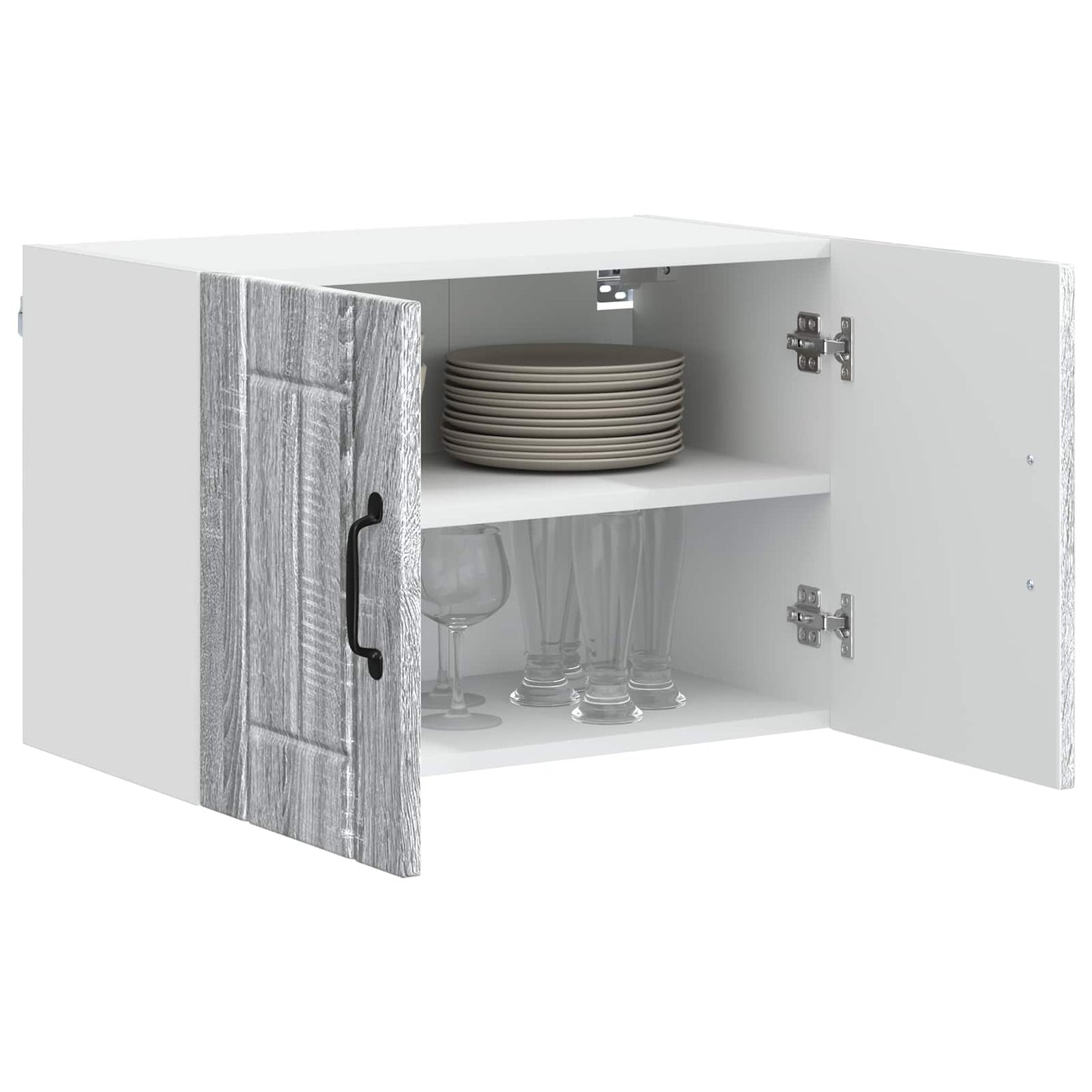 vidaXL Wall Cabinet LUCCA Grey Sonoma 60 x 31 x 40 cm Engineered Wood