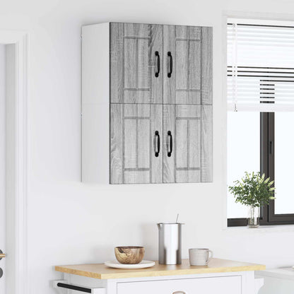 vidaXL Wall Cabinet LUCCA 2 pcs Grey Sonoma 60 x 31 x 40 cm