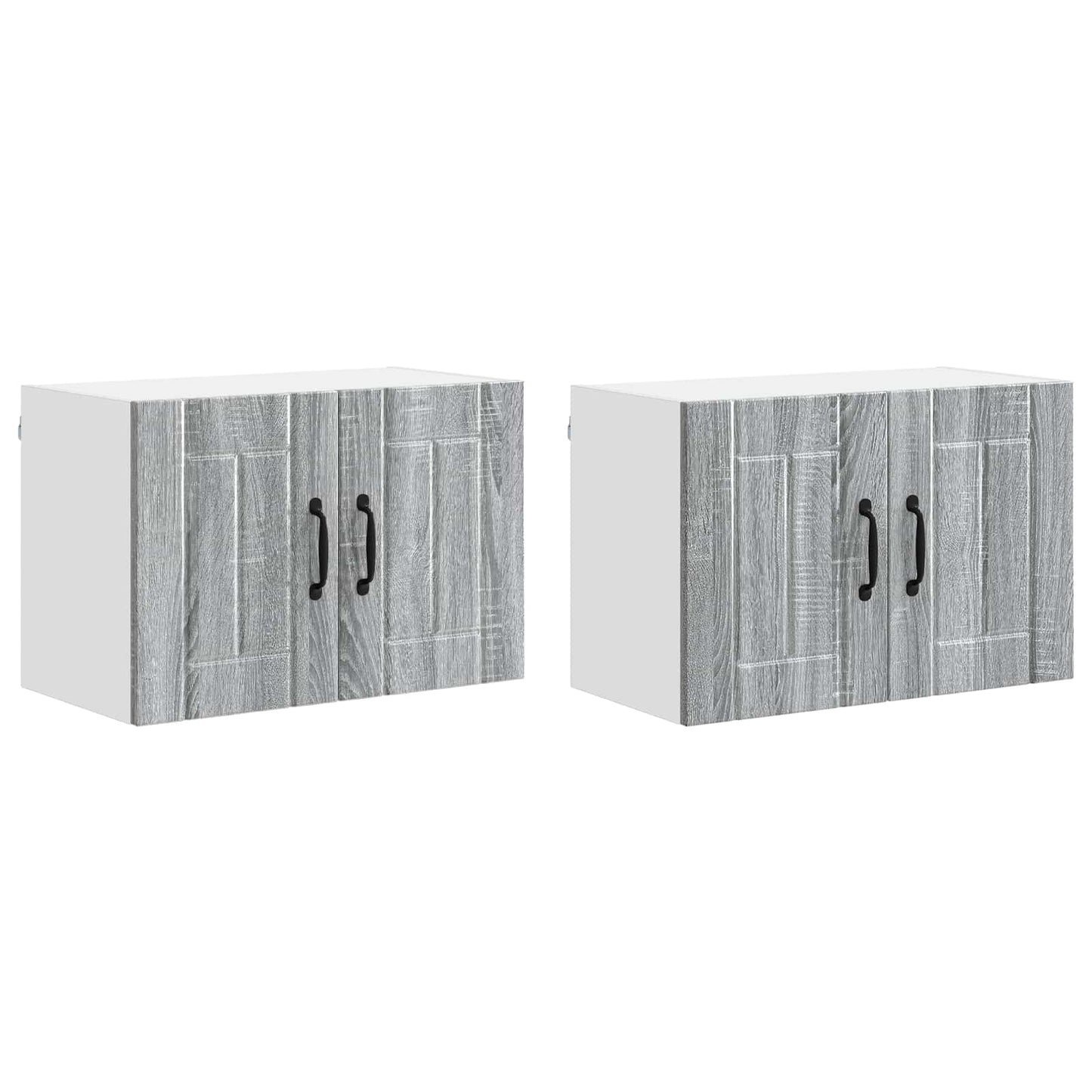 vidaXL Wall Cabinet LUCCA 2 pcs Grey Sonoma 60 x 31 x 40 cm