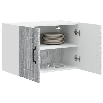 vidaXL Wall Cabinet LUCCA 2 pcs Grey Sonoma 60 x 31 x 40 cm