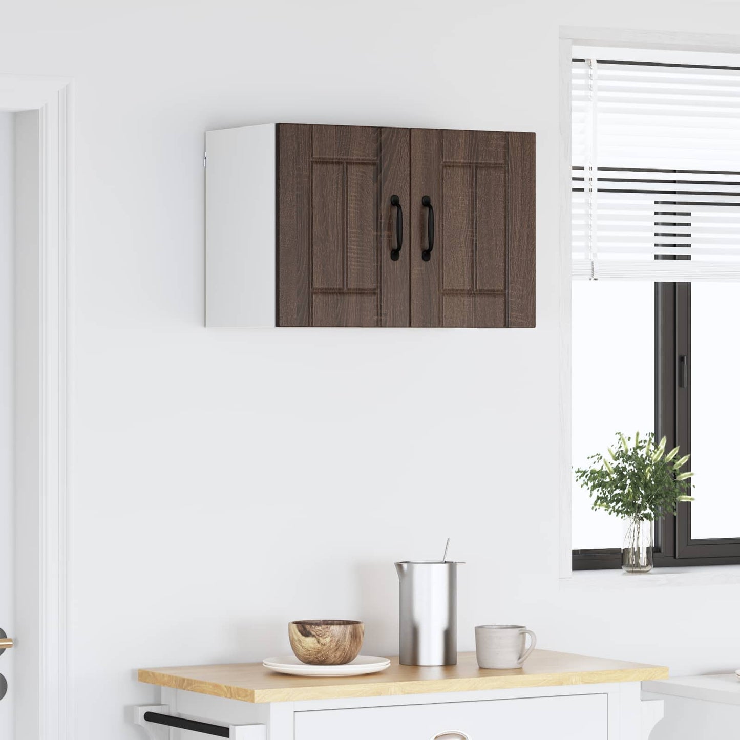 vidaXL Wall Cabinet LUCCA Brown Oak 60 x 31 x 40 cm Engineered Wood