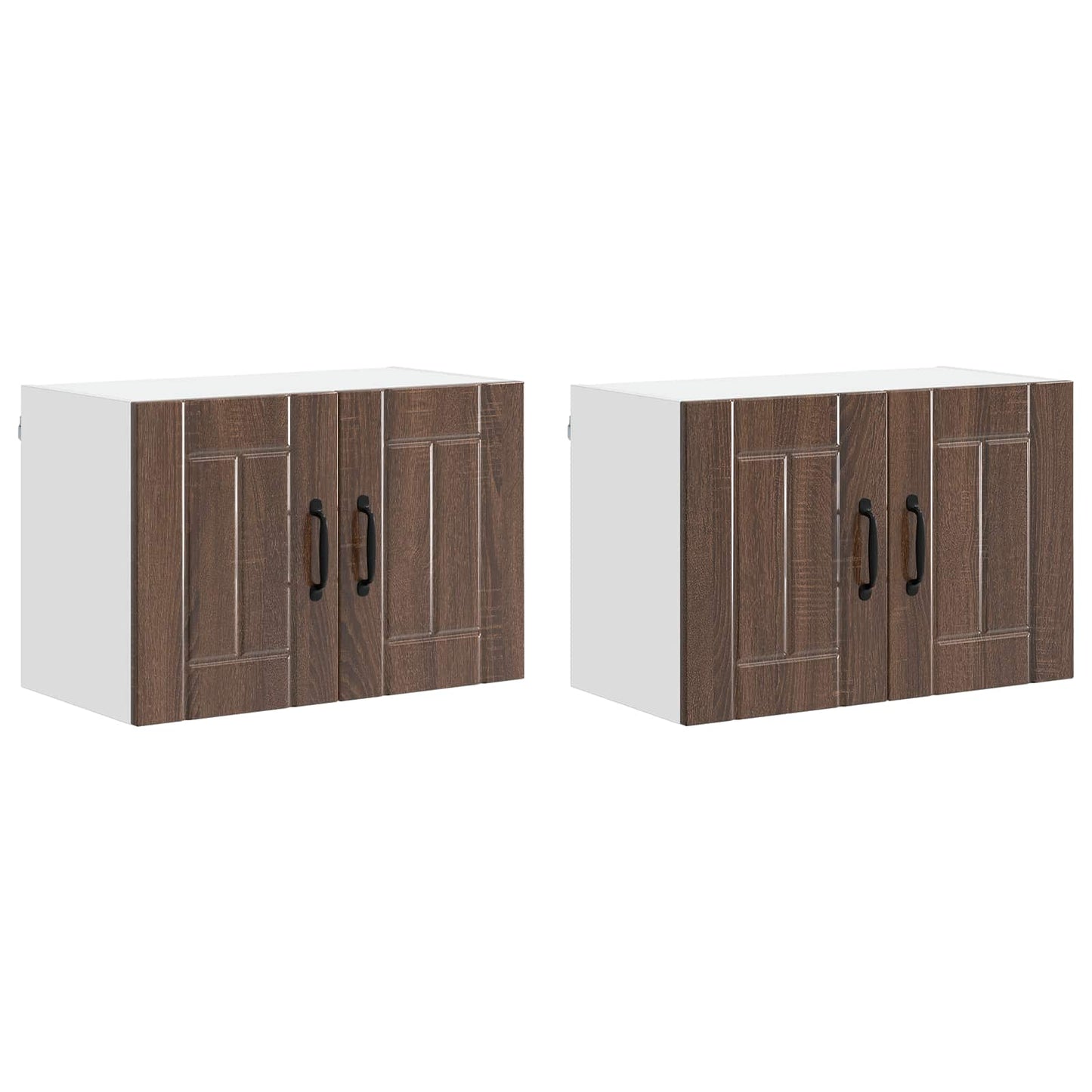 vidaXL Wall Cabinet LUCCA 2 pcs Brown Oak 60 x 31 x 40 cm