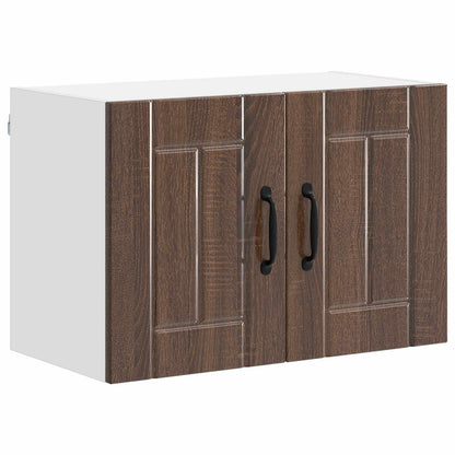 vidaXL Wall Cabinet LUCCA 2 pcs Brown Oak 60 x 31 x 40 cm