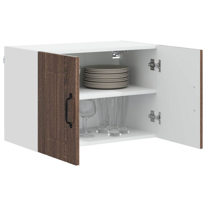 vidaXL Wall Cabinet LUCCA 2 pcs Brown Oak 60 x 31 x 40 cm