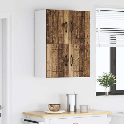 vidaXL Wall Cabinet LUCCA 2 pcs Old Wood 60 x 31 x 40 cm