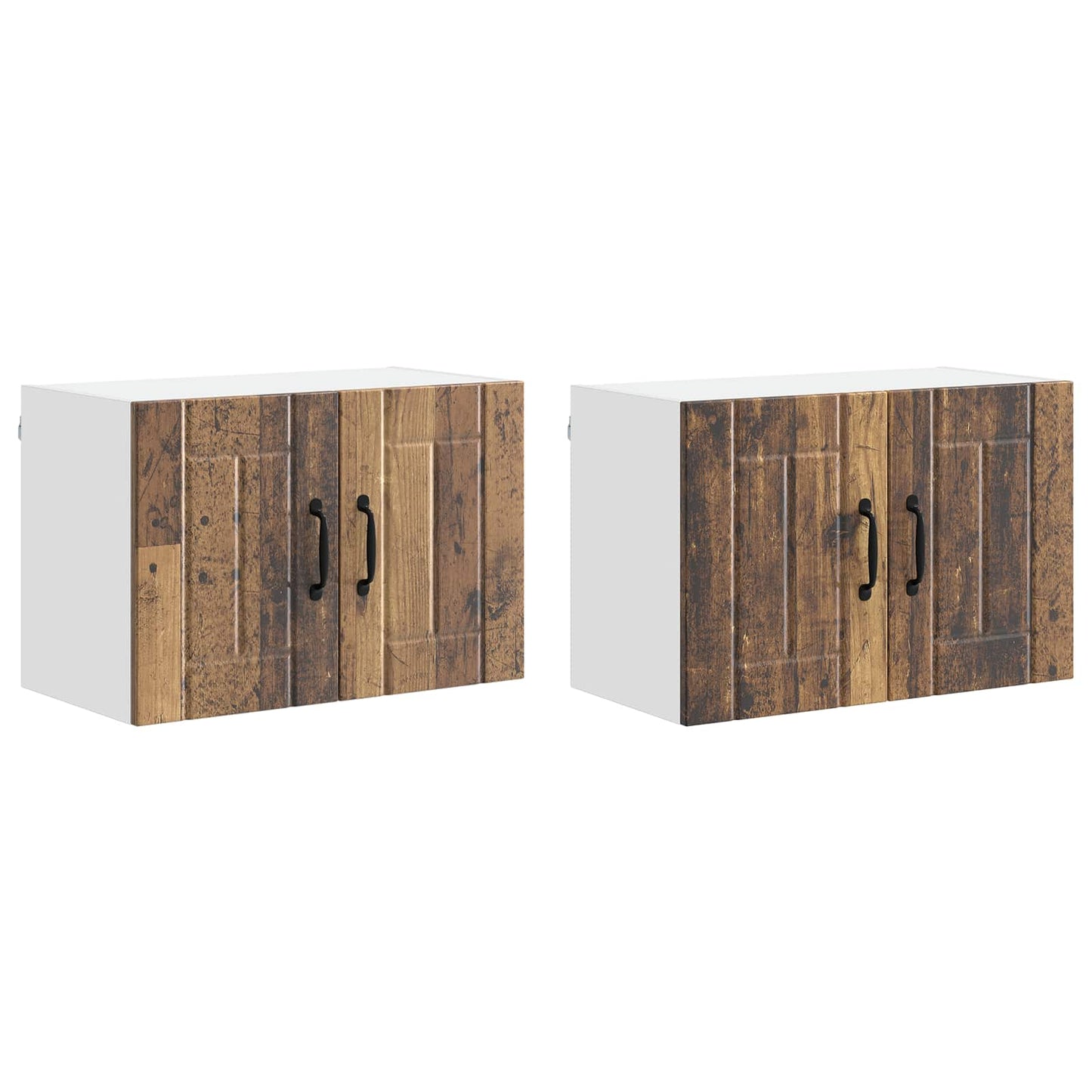 vidaXL Wall Cabinet LUCCA 2 pcs Old Wood 60 x 31 x 40 cm