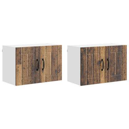 vidaXL Wall Cabinet LUCCA 2 pcs Old Wood 60 x 31 x 40 cm