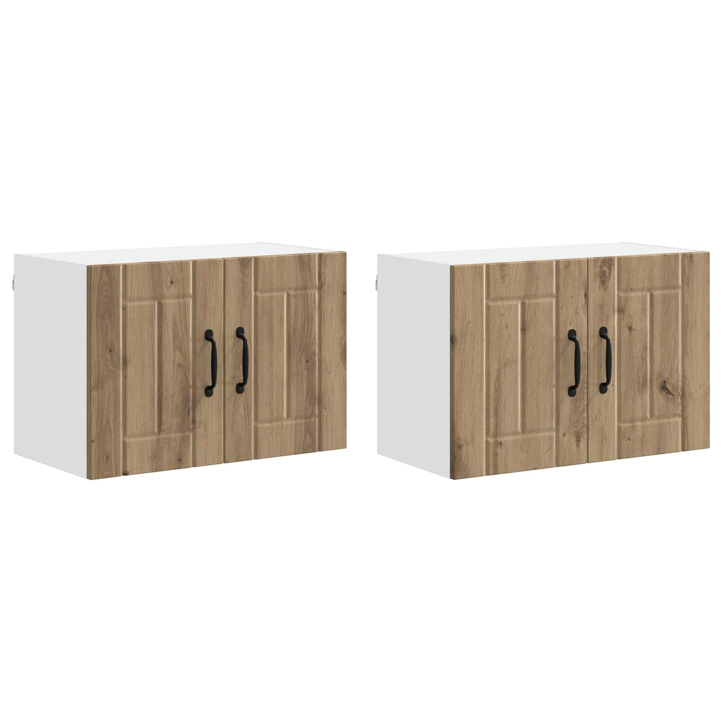 vidaXL Wall Cabinet LUCCA 2 pcs Artisan Oak Engineered Wood