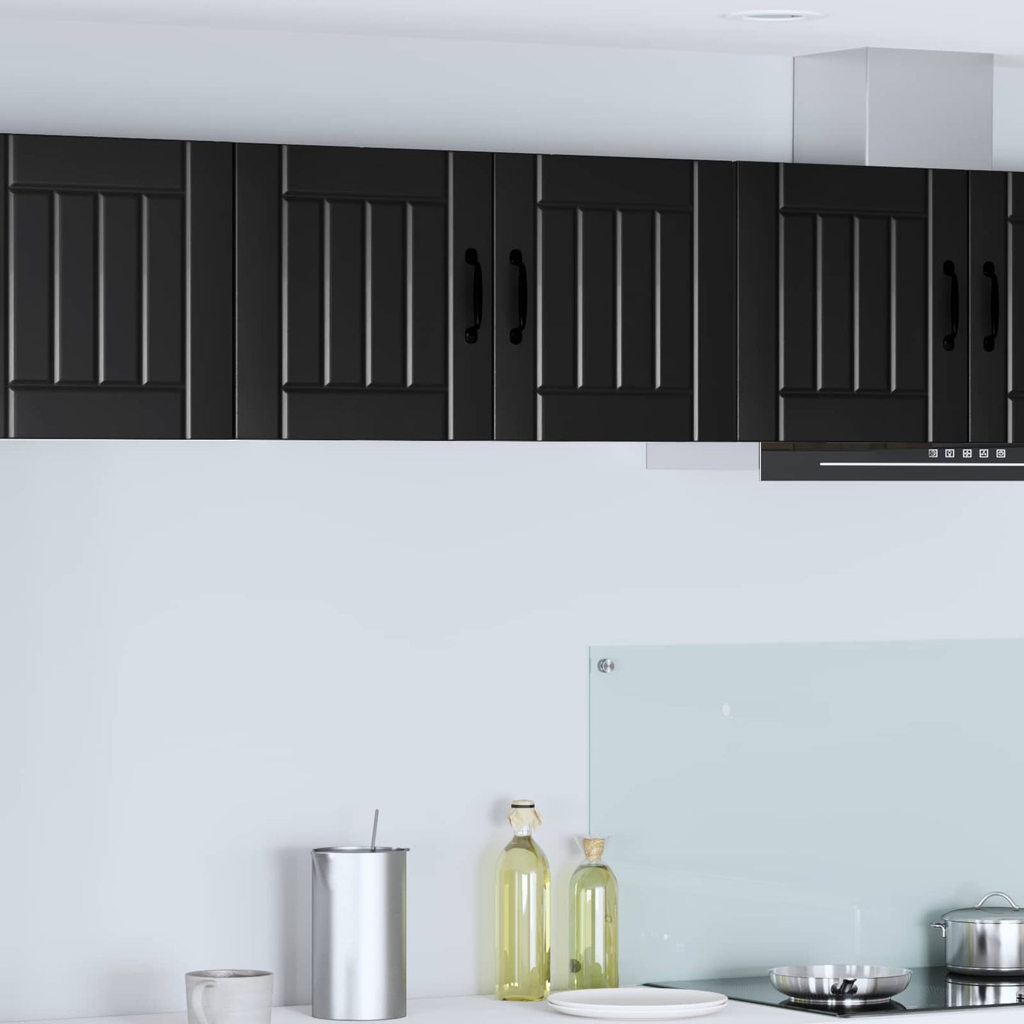 vidaXL Wall Cabinet LUCCA Black 80 x 31 x 40 cm Engineered Wood