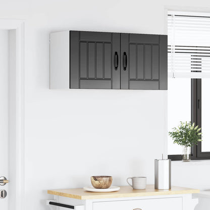 vidaXL Wall Cabinet LUCCA Black 80 x 31 x 40 cm Engineered Wood