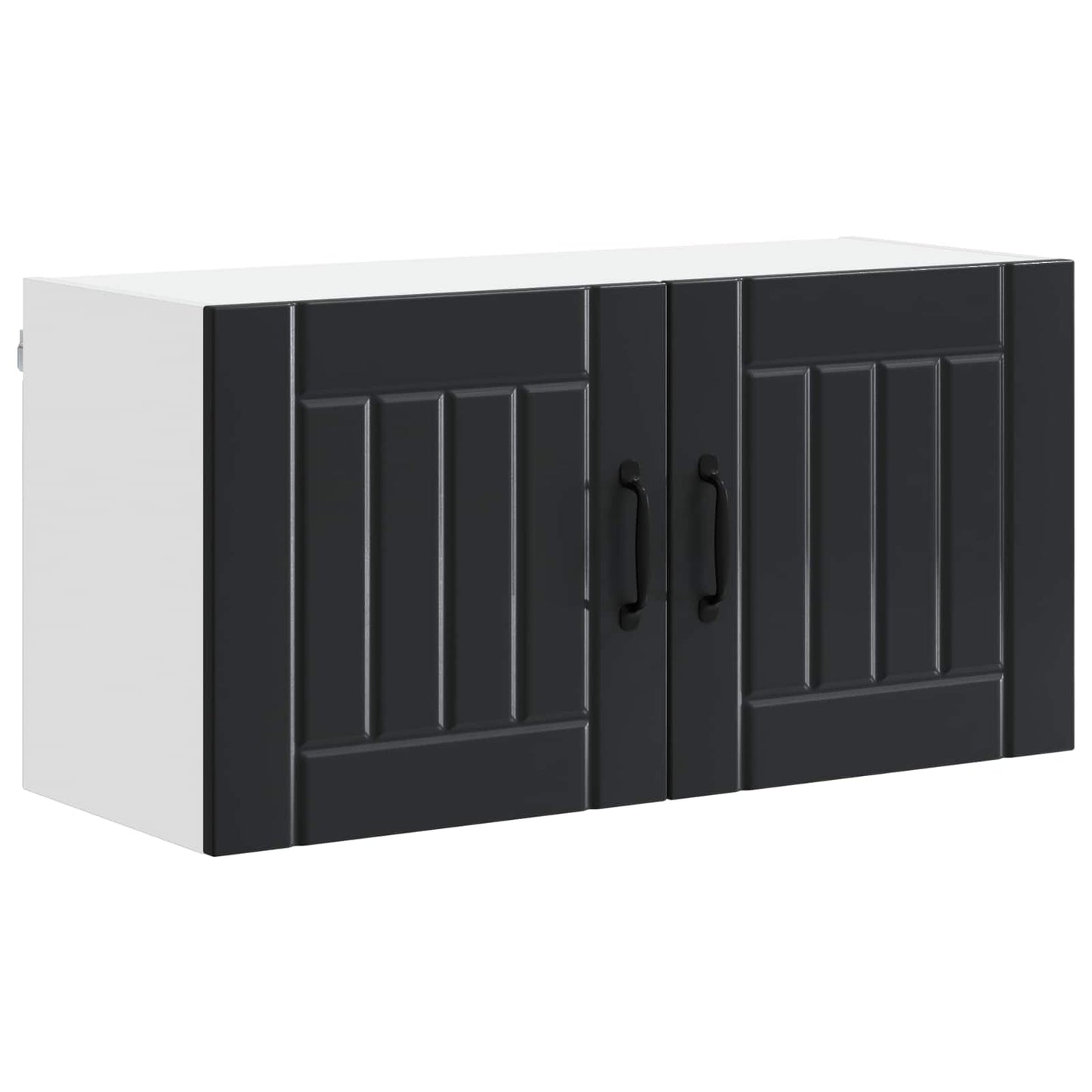 vidaXL Wall Cabinet LUCCA Black 80 x 31 x 40 cm Engineered Wood