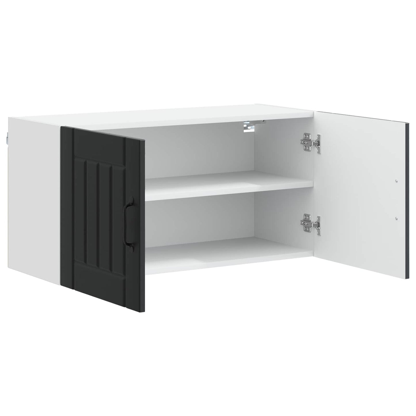 vidaXL Wall Cabinet LUCCA Black 80 x 31 x 40 cm Engineered Wood