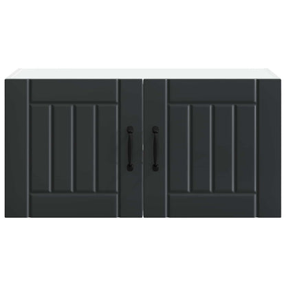vidaXL Wall Cabinet LUCCA Black 80 x 31 x 40 cm Engineered Wood