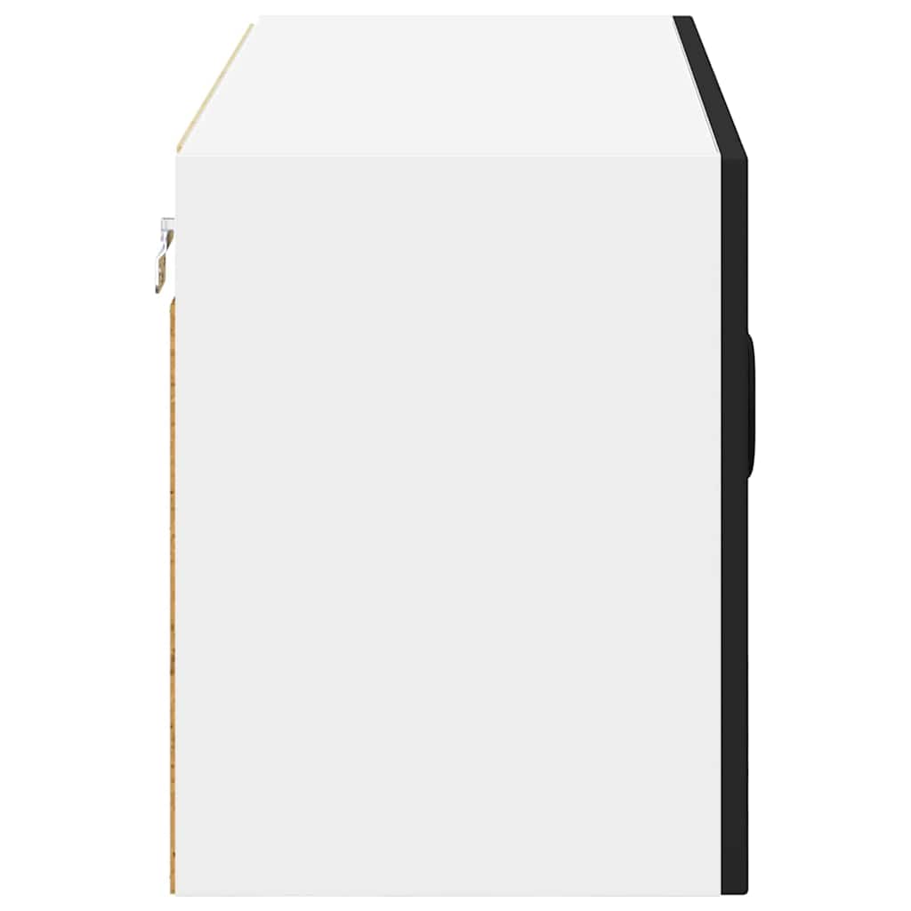 vidaXL Wall Cabinet LUCCA Black 80 x 31 x 40 cm Engineered Wood