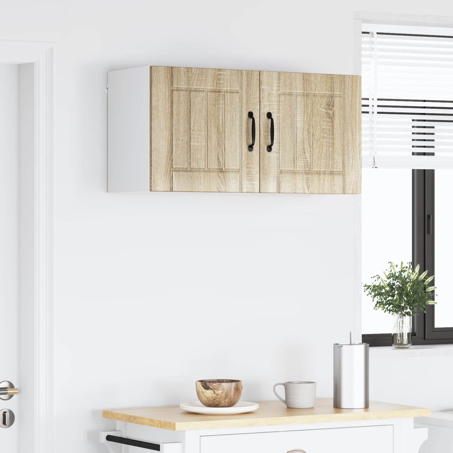 vidaXL Wall Cabinet LUCCA Sonoma Oak 80 x 31 x 40 cm Engineered Wood
