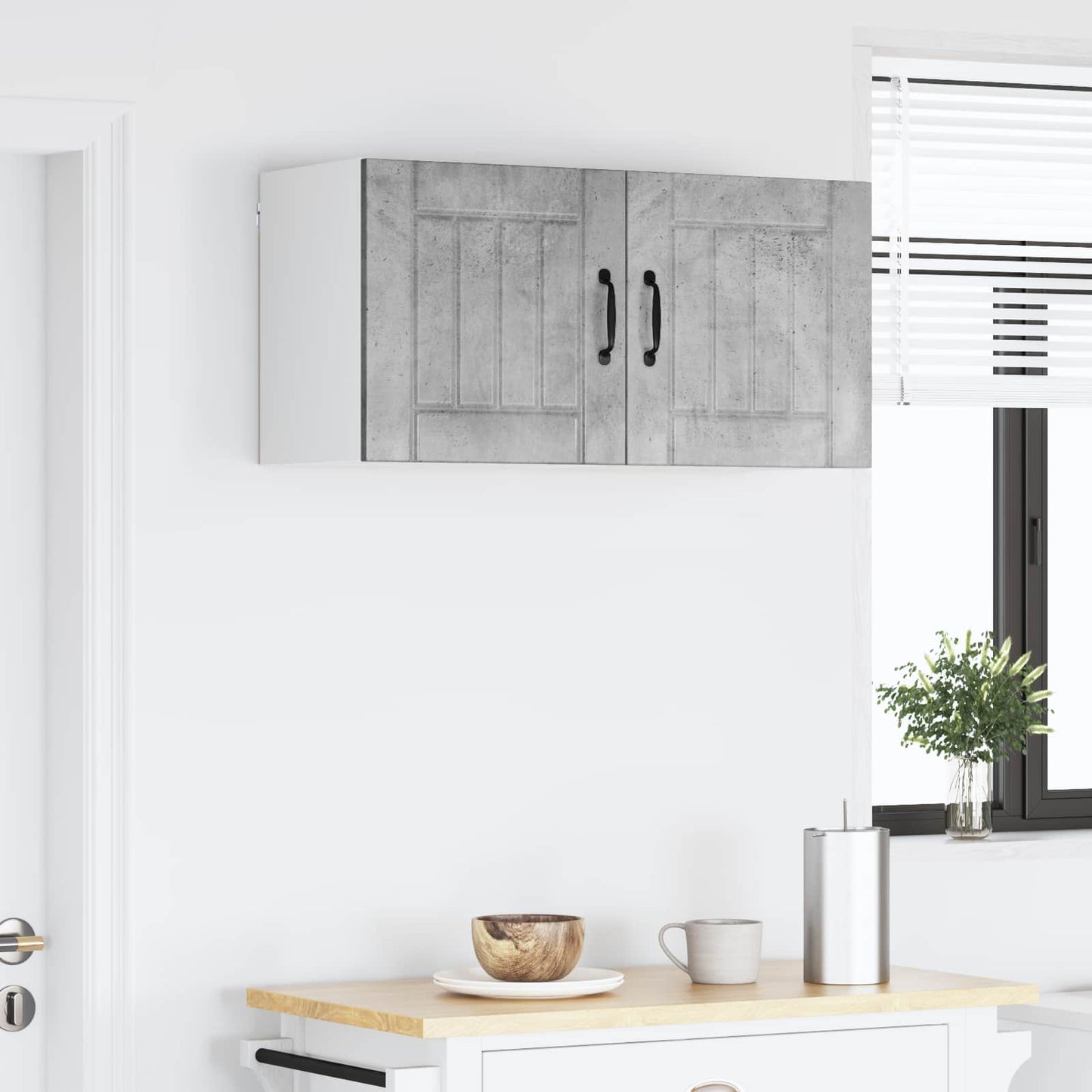 vidaXL Wall Cabinet LUCCA Concrete Grey 80 x 31 x 40 cm