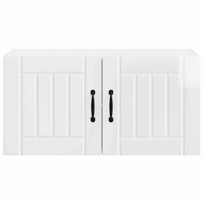 vidaXL Wall Cabinet LUCCA High Gloss White 80 x 31 x 40 cm