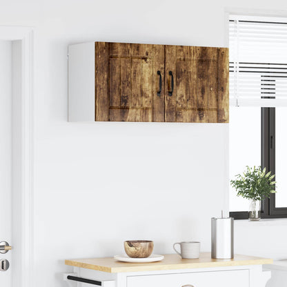 vidaXL Wall Cabinet LUCCA Smoked Oak 80 x 31 x 40 cm Engineered Wood