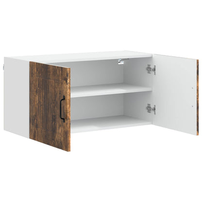 vidaXL Wall Cabinet LUCCA Smoked Oak 80 x 31 x 40 cm Engineered Wood