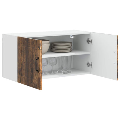 vidaXL Wall Cabinet LUCCA Smoked Oak 80 x 31 x 40 cm Engineered Wood