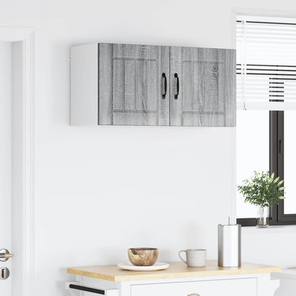 vidaXL Wall Cabinet LUCCA Grey Sonoma 80 x 31 x 40 cm Engineered Wood