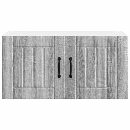 vidaXL Wall Cabinet LUCCA Grey Sonoma 80 x 31 x 40 cm Engineered Wood