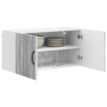 vidaXL Wall Cabinet LUCCA Grey Sonoma 80 x 31 x 40 cm Engineered Wood