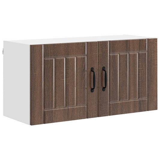 vidaXL Wall Cabinet LUCCA Brown Oak 80 x 31 x 40 cm Engineered Wood
