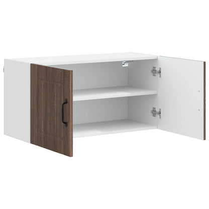vidaXL Wall Cabinet LUCCA Brown Oak 80 x 31 x 40 cm Engineered Wood
