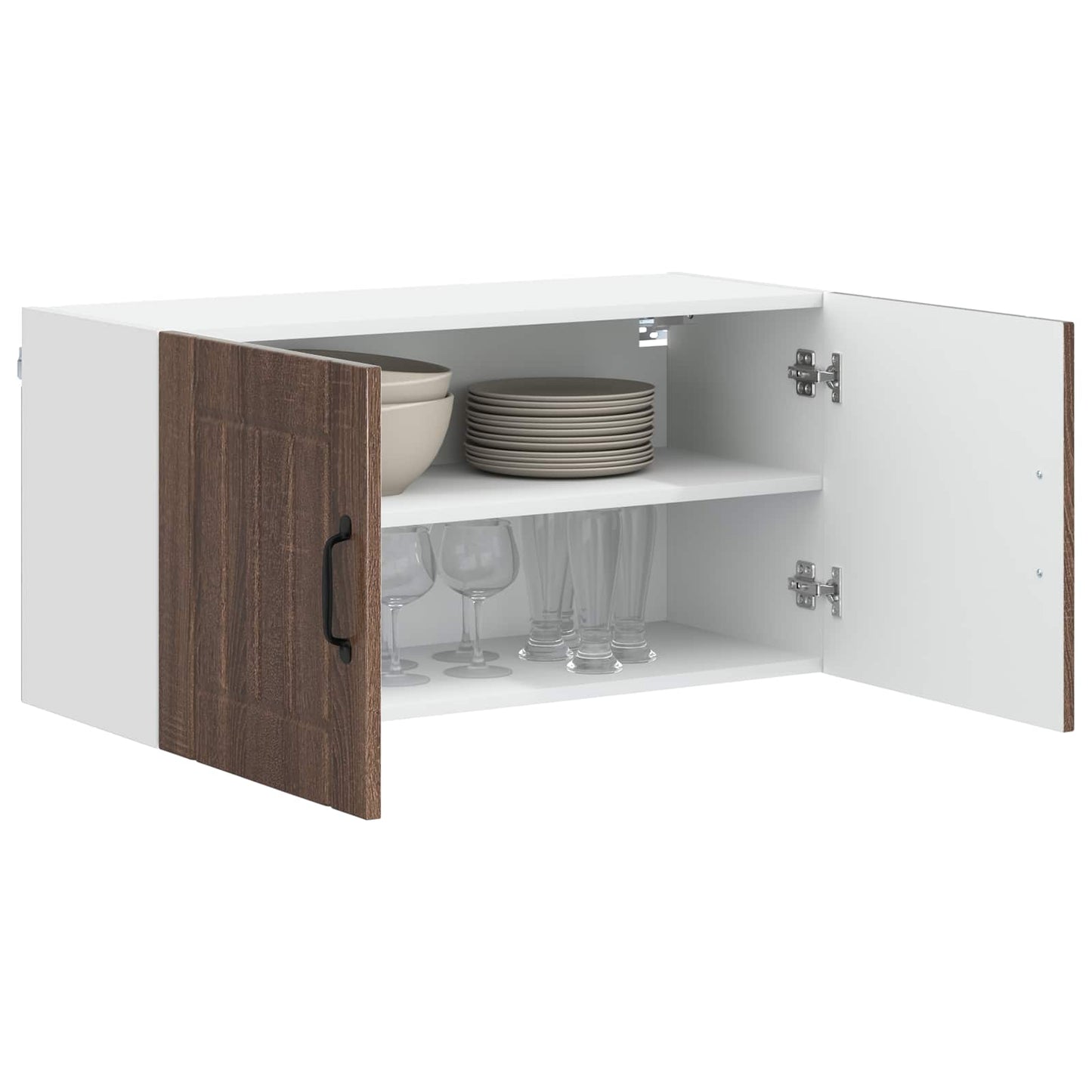 vidaXL Wall Cabinet LUCCA Brown Oak 80 x 31 x 40 cm Engineered Wood