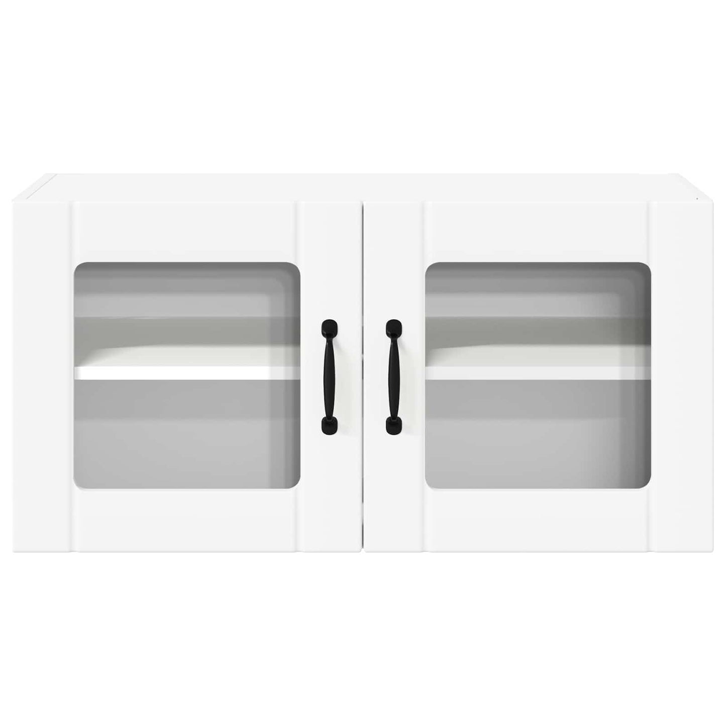 vidaXL Wall Glass Cabinet LUCCA White 80 x 31 x 40 cm Engineered Wood