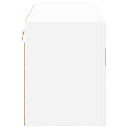 vidaXL Wall Glass Cabinet LUCCA White 80 x 31 x 40 cm Engineered Wood