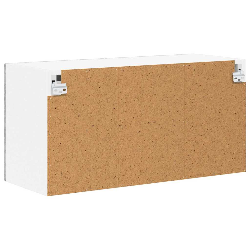 vidaXL Wall Glass Cabinet LUCCA Concrete Grey 80 x 31 x 40 cm