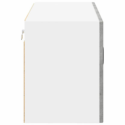 vidaXL Wall Glass Cabinet LUCCA Concrete Grey 80 x 31 x 40 cm