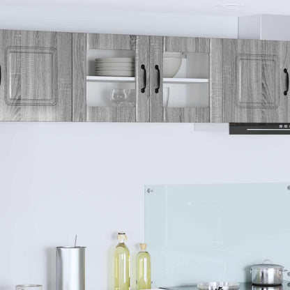 vidaXL Wall Glass Cabinet LUCCA Grey Sonoma 80 x 31 x 40 cm