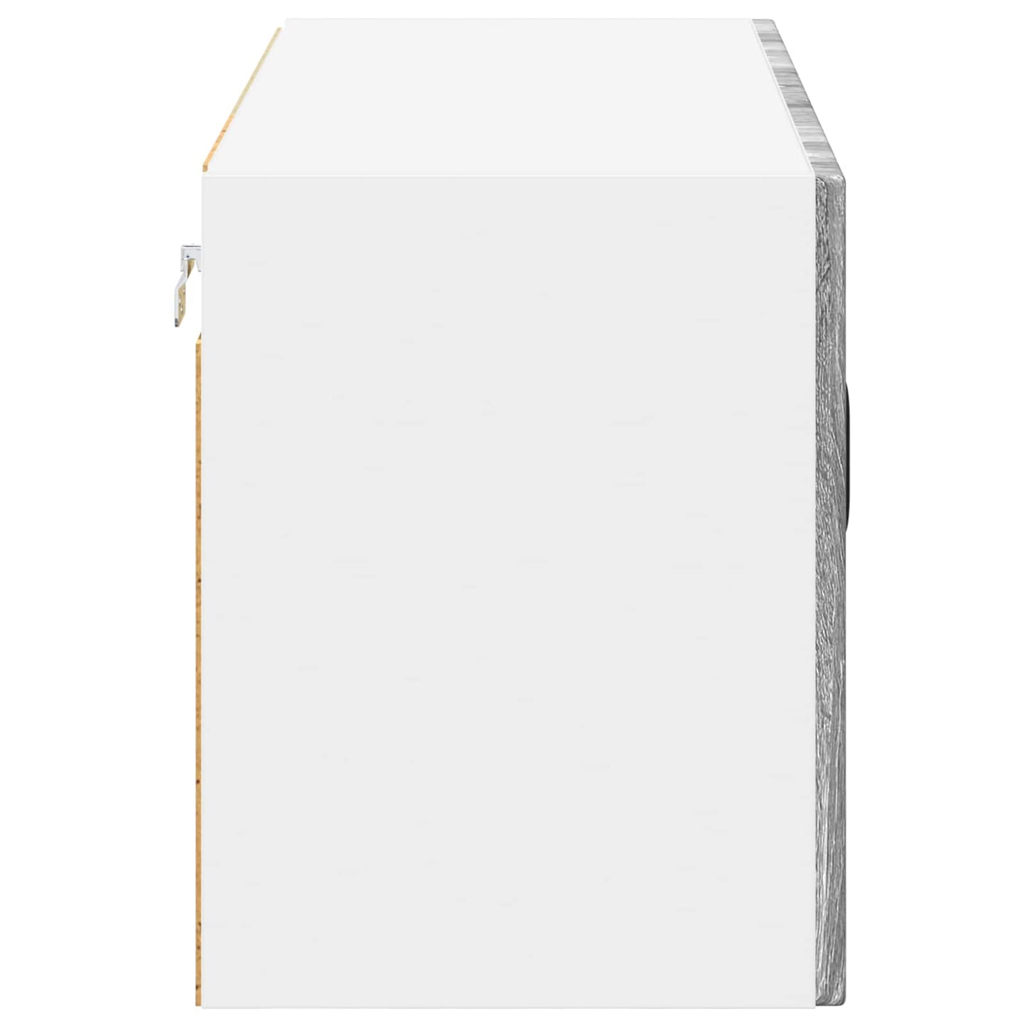 vidaXL Wall Glass Cabinet LUCCA Grey Sonoma 80 x 31 x 40 cm