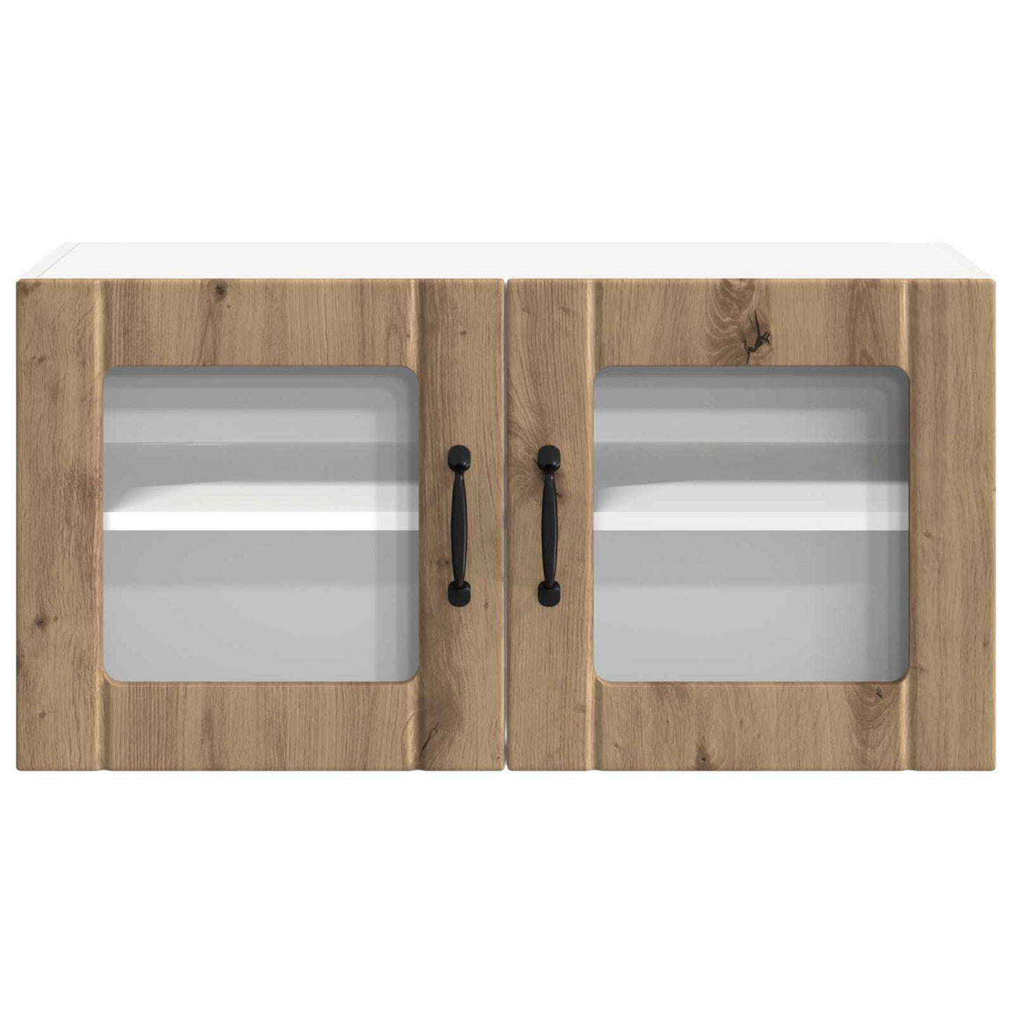 vidaXL Wall Glass Cabinet LUCCA Artisan Oak 80 x 31 x 40 cm