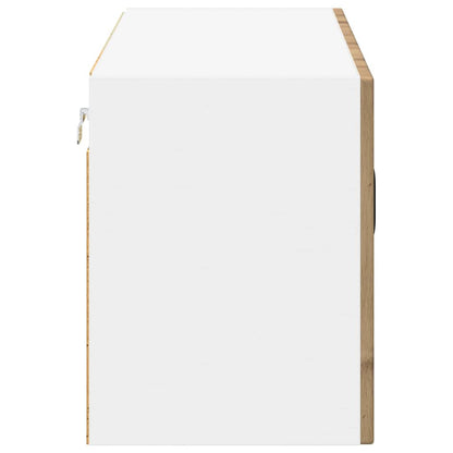 vidaXL Wall Glass Cabinet LUCCA Artisan Oak 80 x 31 x 40 cm