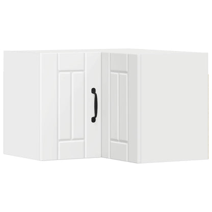 vidaXL Wall Corner Cabinet LUCCA White 57 x 57 x 40 cm Engineered Wood