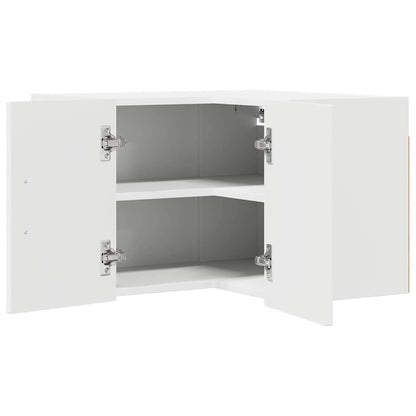 vidaXL Wall Corner Cabinet LUCCA White 57 x 57 x 40 cm Engineered Wood