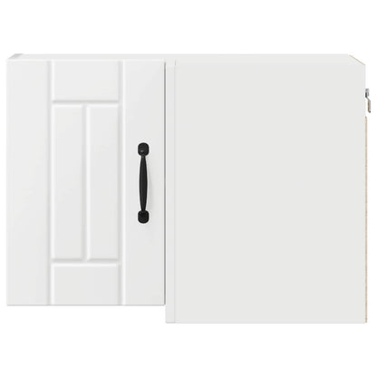 vidaXL Wall Corner Cabinet LUCCA White 57 x 57 x 40 cm Engineered Wood