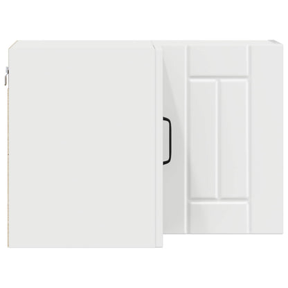 vidaXL Wall Corner Cabinet LUCCA White 57 x 57 x 40 cm Engineered Wood