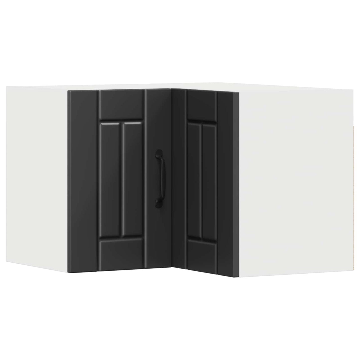 vidaXL Wall Corner Cabinet LUCCA Black 57 x 57 x 40 cm Engineered Wood