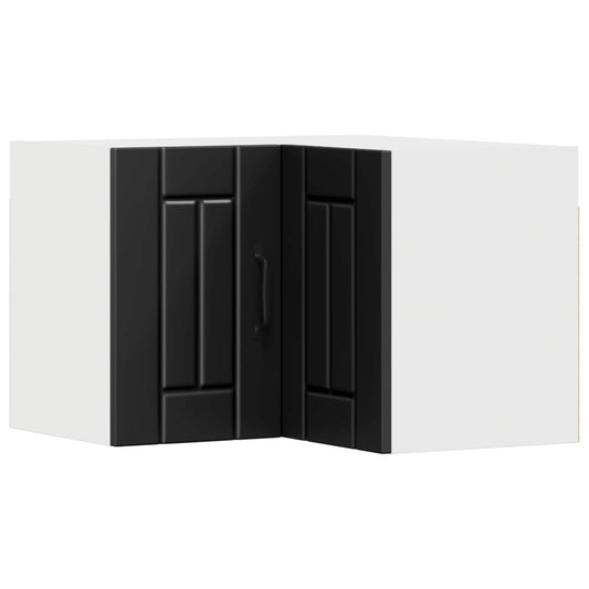 vidaXL Wall Corner Cabinet LUCCA Black 57 x 57 x 40 cm Engineered Wood