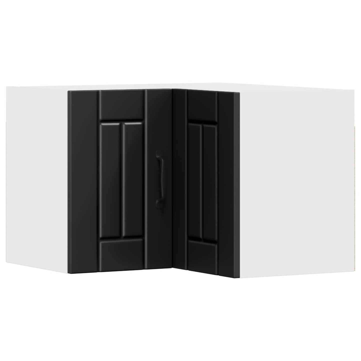 vidaXL Wall Corner Cabinet LUCCA Black 57 x 57 x 40 cm Engineered Wood